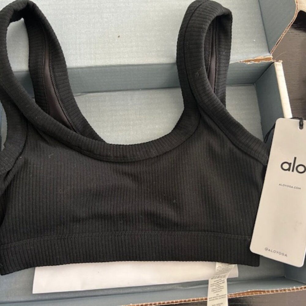 Alo Black Wellness Bra Size XS